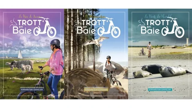 Affiches de Trott' en Baie avec paysages variés.